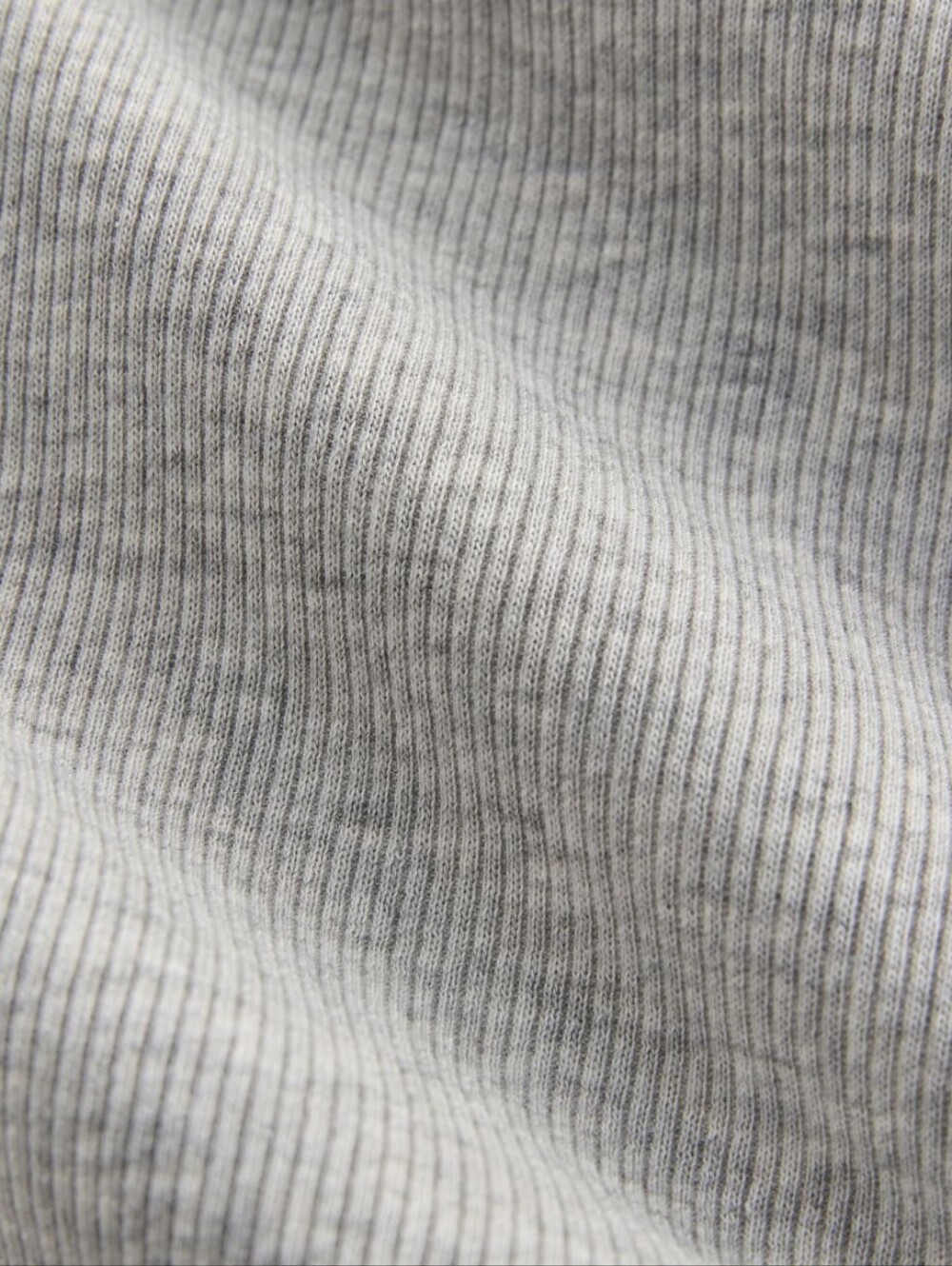 Everlane Luxe Supima Micro Rib Long Sleeve Crew Neck Shirt - Grey Large - Picture 10 of 11